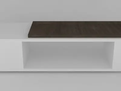 Modern coffee table Low-poly 3D model