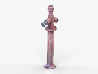 Fire Hydrant 4 Low-poly 3D model