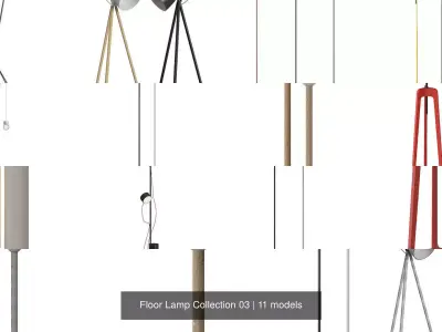 Floor Lamp Collection 03 3D Model Pack
