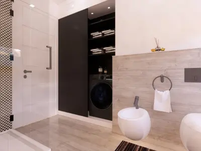 bathroom modern with decor Low-poly 3D model