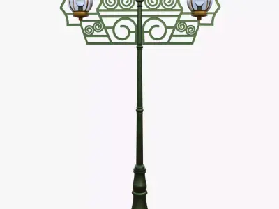 Vintage Lantern 3D Models Street Lamp Collection Game Archviz 3D Model Pack
