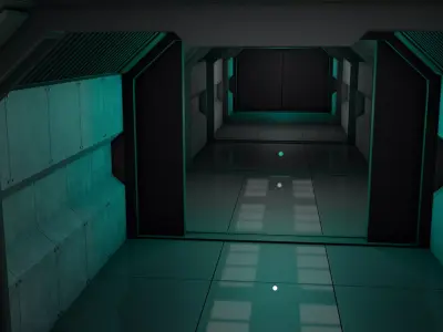 Sci Fi Corridor 3D model 65