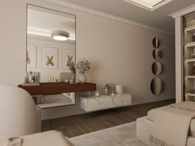 New Classic Bedroom 3D model