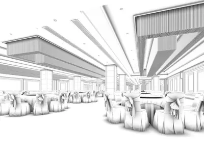 Business Restaurant - Coffee - Banquet  12 3D model