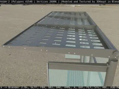 Bus  Stop Version 2 Low-poly 3D model