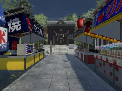 Japan Festivals Unity Ready 3D model