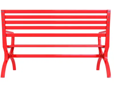 Bench Outdoor Architecture Design Furniture Low-poly 3D model