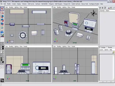 alarm components Low-poly 3D model