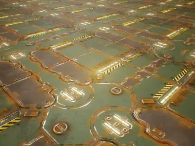 PBR Sci-Fi Spaceship Texture 28 Low-poly 3D model