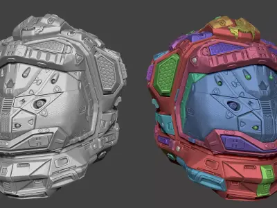 Sci Fi Helmet 3D model