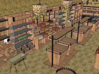 organic market 3D model