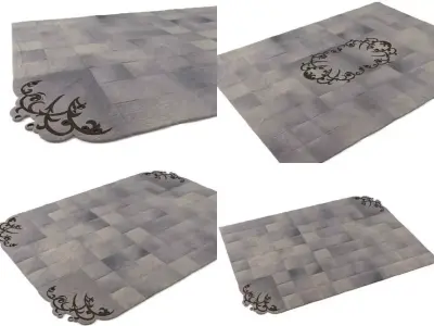 Adornado four different rugs 3D model
