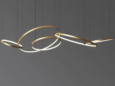 Octane Chandelier Collection 3D model