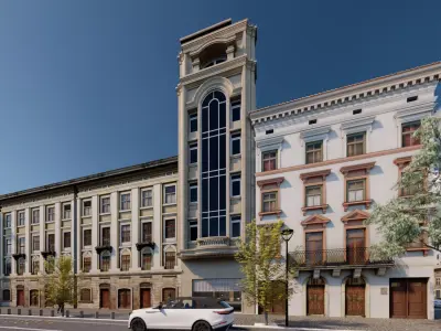 Classic stone facade-Building Classic Facade Element 3D model order