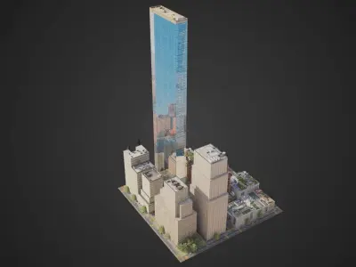 City District H11-R7 MAYA Low-poly 3D model