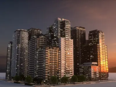 City Block Type B12 3D model