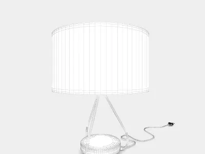 Classic brass table lamp 3D model