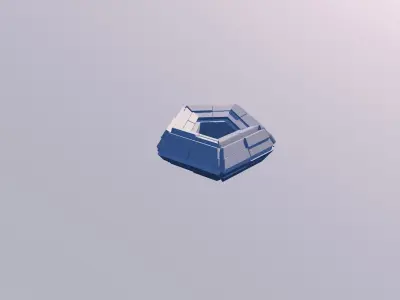 Sci Fi Object No 23 - Pyramid Sphere Torus 2019 Low Poly 3D model