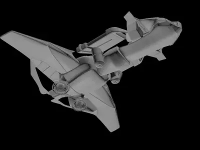 Spaceships spaceship flying in sky Free 3D model