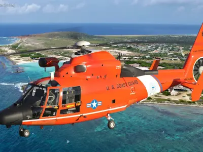  Eurocopter MH 65 Dolphin Coast Guard with Pilot 