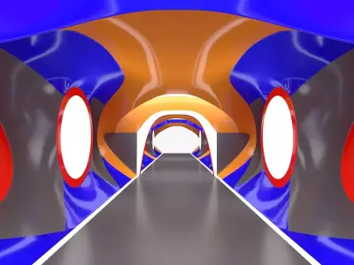 Sci-fi corridor II 3D model