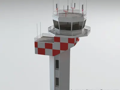 Airport control tower2 3D model