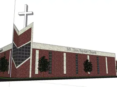 Architecture-Religion-God-Culture-Temple-078 church building ... 3D model