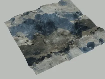 Crater 3D model 2 lod 3D model