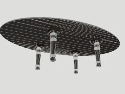 Marble Table 10 PBR Low-poly 3D model