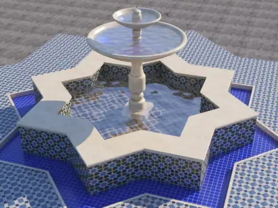 Traditional Moroccan Fountain  3D model