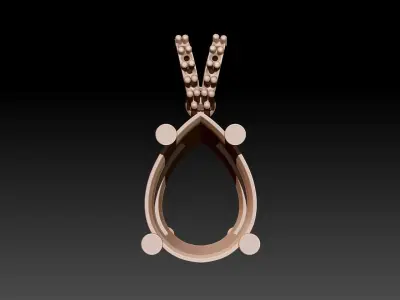 Teardrop necklace Free 3D print model