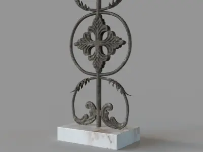 Uttermost Gerosa Distressed Aged Bronze Table Lamp 3D model