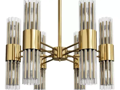 Gladwin Glass Tubes Chandelier Low-poly 3D model