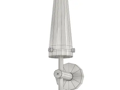 maxima1 modern wall sconce with glass shade 3D model