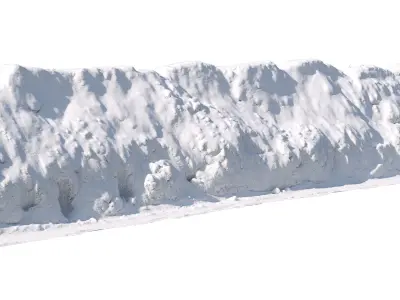 Big snow cliff 3D model