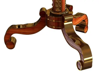 neoclassical lamp on classic side table 3D model