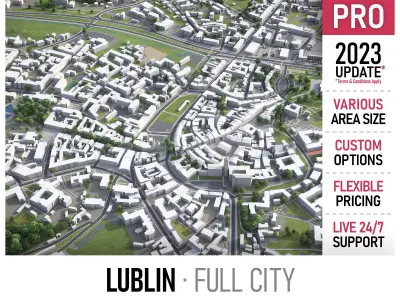 Lublin  Low-poly 3D model