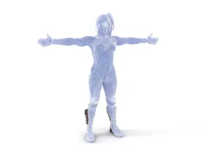 Cyberpunk Warrior model pack Low-poly 3D model