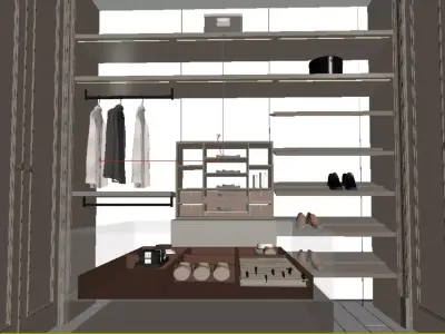 French dressing room 3D model