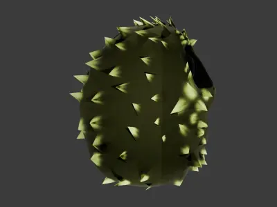 prickly Low-poly 3D model