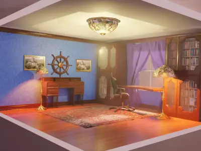 classic interior scene 3D model get