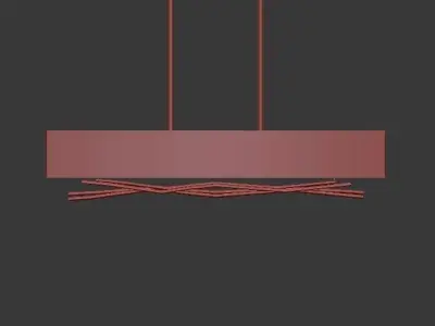 Brindille Rectangle Pendant 3D model