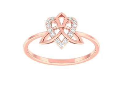 Diamond light gold ring 3D print model