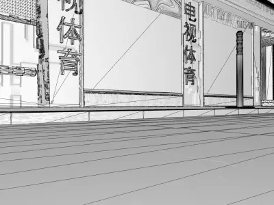 Sci-fi neon city 3D model