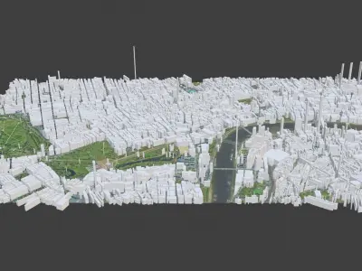 London City Low-poly 3D model purchase