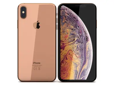 Apple iPhone XS Max Gold Low-poly 3D model