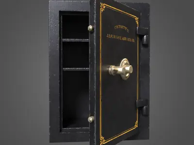 old safe Low-poly 3D model