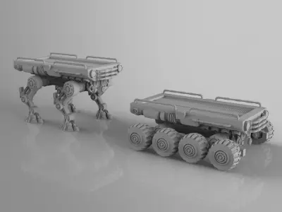 Wasteland Grav Cargo Train 3D print model