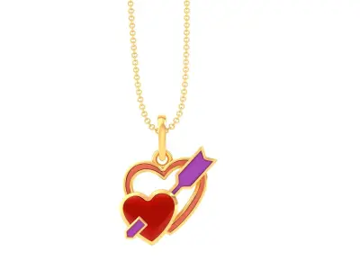 Kids Heart Pendants 3dm STL OBJ FBX Renders Details 3D print model purchase