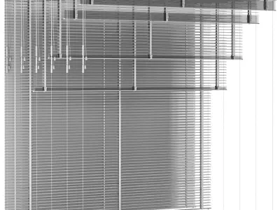 Aluminum Venetian Blinds with Tape Bandalux set 01 3D model